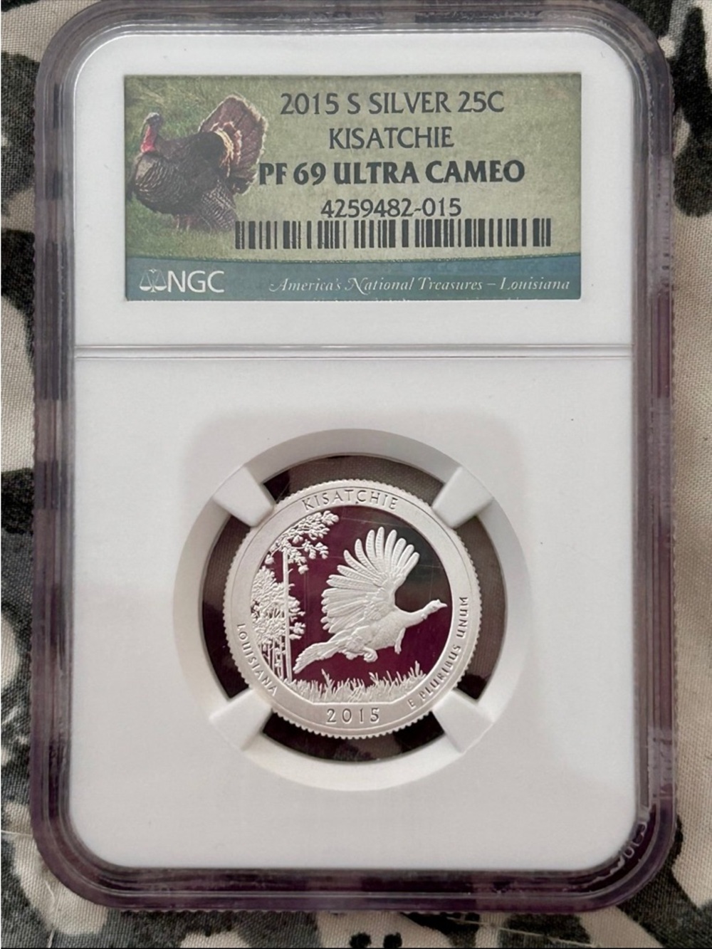 2015 Kisatchie Silver Quarter PF69 Ultra Cameo - NGC